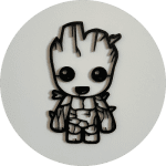 Baby Groot 2D (16x9cm)